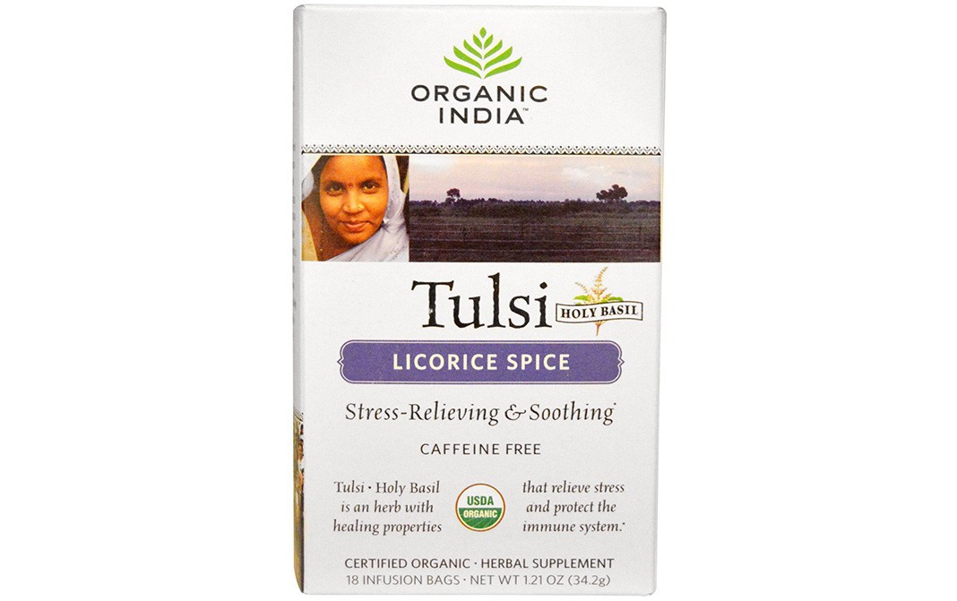 Organic India Tulsi Holy Basil Licorice Spice   Box  34.2 grams